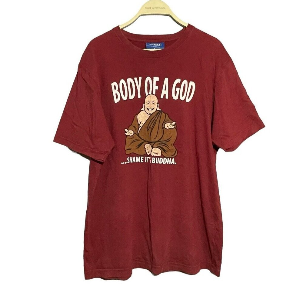 Lowes Australia Tshirt Men Size L Buddha Smiling God Religion Buddhist Graphic